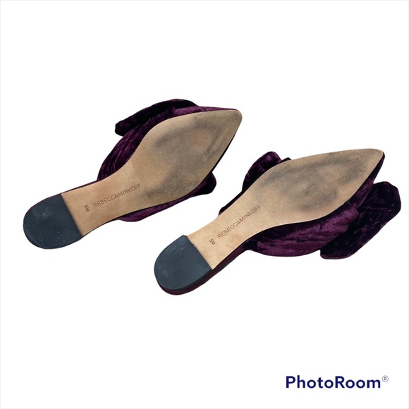 Rebecca Minkoff Alexis Crushed Velvet Bow Flat - Picture 5 of 8